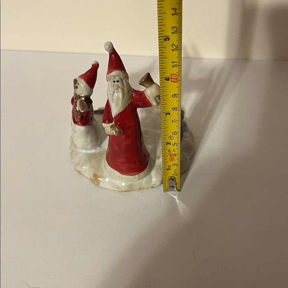 Royal Copenhagen Ceramic Santa and Snowman Figurine Candle Holder - Picture 6 of 8